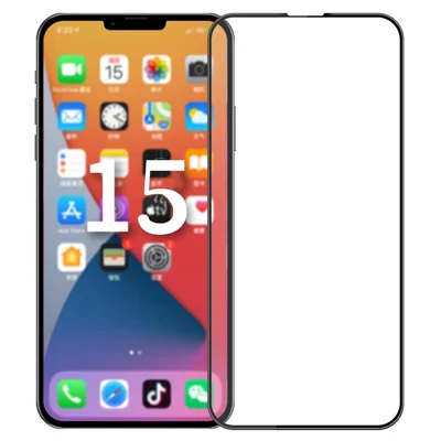 PINWUYO JK 3D Curved Tempered Glass Film-2 för iPhone 15 Pro High Aluminum-silicon Glass Full Glue Skärmskydd