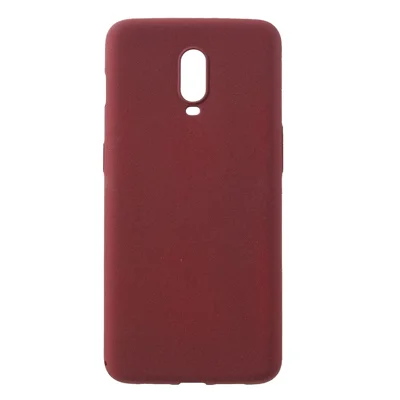 Matte TPU Jelly mobiele hoes met skin-touch voor OnePlus 6T - Wijnrood