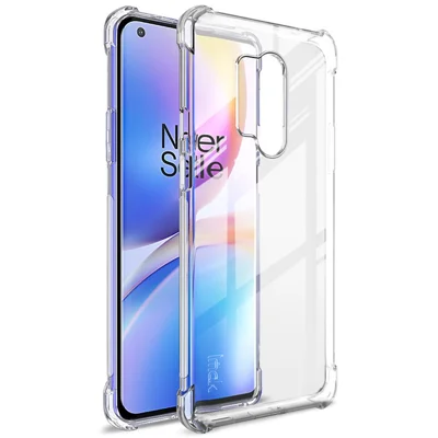 IMAK Airbag مقاوم للصدمات غطاء من مادة TPU + فيلم شاشة لهاتف OnePlus 8 Pro - شفاف