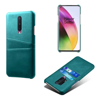 KSQ Custodia in Pelle PU Rivestita in PC per OnePlus 8 - Verde