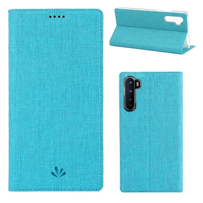 VILI DMX Cross Texture Leather Stand Shell Case for OnePlus Nord/Z/8 Nord 5G - Blue