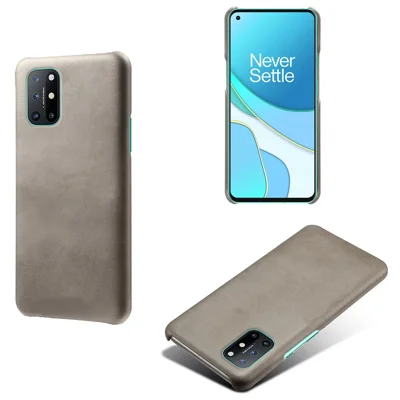 PU-læderbelagt PC-telefonbeskytning til OnePlus 8T - Grå