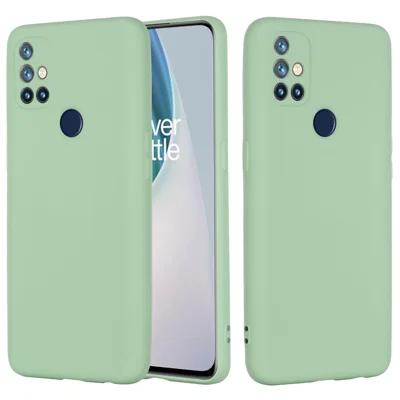 Shockproof Soft Liquid Silicone Phone Case for OnePlus Nord N10 5G - Green