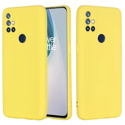 Chockabsorberande mjuk mobilskal i flytande silikon till OnePlus Nord N10 5G – Gul