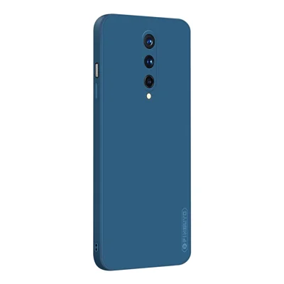 PINWUYO Slim Fit Silicone Shockproof Phone Cover with Precise Cutouts for OnePlus 8 - Blue