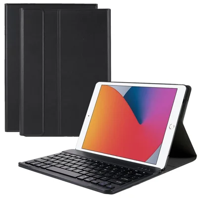 Universal 9.7-inch Bluetooth-compatible Keyboard Leather Case for iPad 9.7 (2017) / Pro 9.7 / iPad Air 2 / Air - Black