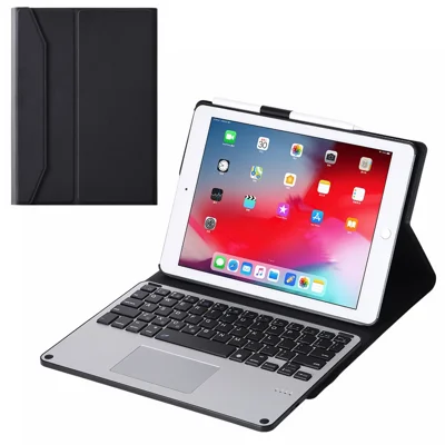 3058B Detachable Bluetooth-compatible Keyboard + TPU Tablet Cover for iPad 9.7-inch (2018) (2017)/iPad Air 2/iPad Pro 9.7 inch (2016) - Black