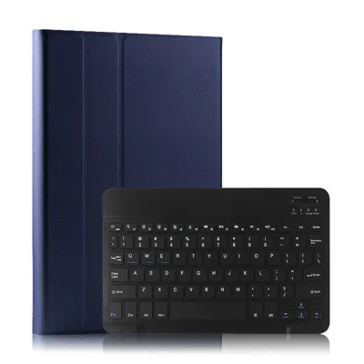 For Samsung Galaxy Tab S6 Lite (2020) P615 P610 / (2022) / (2024) Leather Stand Tablet Case with Detachable Magnetic Wireless Keyboard (Without Touchpad) - Blue