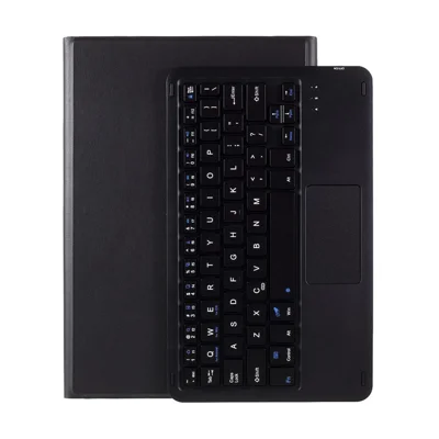 Leder-Schutzhülle + kabelloses Bluetooth-kompatibles Touch-Tastatur-Set für Lenovo Tab P11 Pro – Schwarz