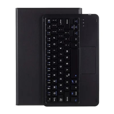 Bluetooth-kompatible Tastatur mit Touchpad + Lederschutzhülle Kombiset für Lenovo Tab P11 TB-J606F / Tab P11 5G1 - Schwarz