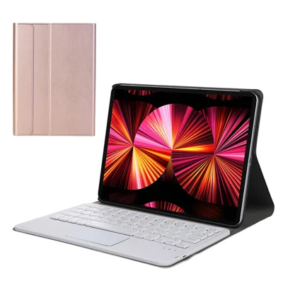 A11-A Etui z klawiaturą Bluetooth kompatybilną dla iPad Air 11 (2025) / (2024) / Pro 11 (2018) (2020) (2021) (2022) / Air (2022) / (2020) - różowe złoto