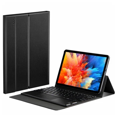 For Asus Adolpad 10 Pro Detachable Bluetooth-compatible Keyboard with Hinge Stand Leather Case