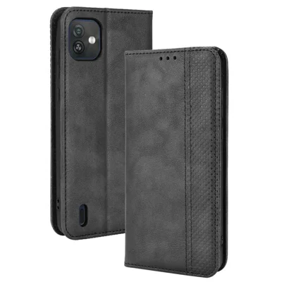 BOCTECH Cover per Wiko Y51, Custodia a Libro Portafoglio in Pelle PU e Silione Morbido con Porta Carte, Magnetica e Supporto Flip Case Antiurto per Wiko Y51, Nero