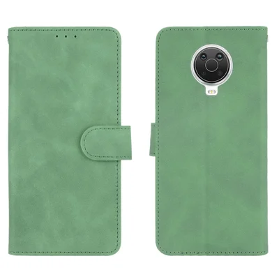 Custodia Per il Portafoglio in Pelle Per la Sensazione Della Pelle Per Nokia 6.3 / G10 / Copertina Telefonica G20 Con Supporto Per Supportare - Verde