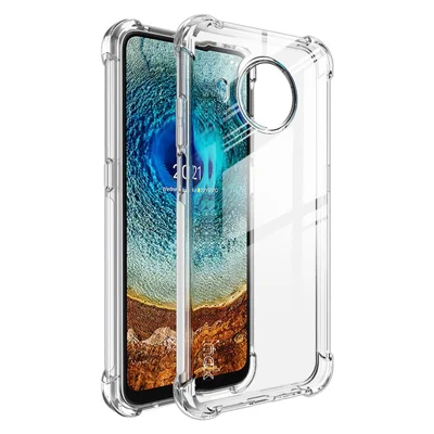 IMAK Well-Protected Sheer Flexible TPU Case with High Definition Screen Protector for Nokia X10/X20 - Transparent
