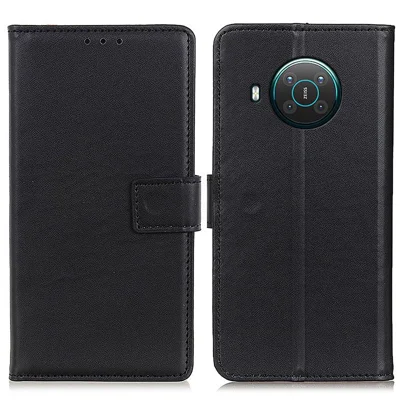 Wallet Leather Stand Case for Nokia X20/X10 - Black