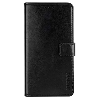 IDEWEI Folio Flip Crazy Horse-struktur læder stående taske til Nokia XR20 - Sort