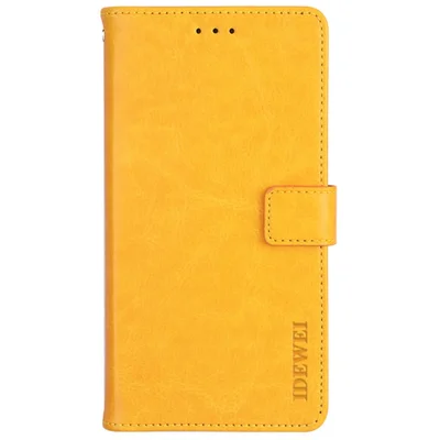 IDEWEI For Nokia G50 Phone Protective Case Anti-scratch PU Leather and TPU Good Protection Stand Wallet Phone Cover - Yellow