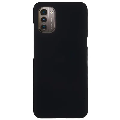 For Nokia G21/G11 Rubberized Glossy Surface Protective Cover Light Slim Hard PC Mobile Phone Case - Black