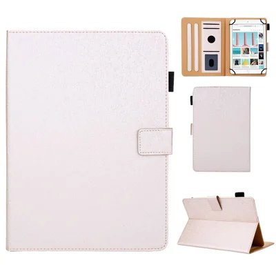 Universal Leather Case Cover with Card Storage for 8 inch Tablet - Gold