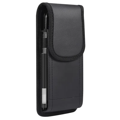 Cell Phone Belt Bag for 6.7-6.9 inch Phones Pouch Litchi Texture PU Leather Magnetic Closure Phone Holster