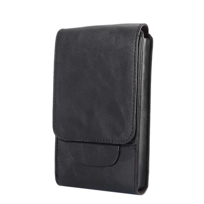 Crazy Horse Vertical Flip Leather Holster Case for iPhone 8 Plus/7 Plus / Samsung Galaxy S9+/S8+ Size: 17x10x2.5cm - Black