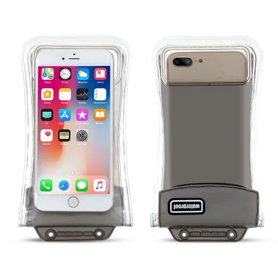 Universal IPX8 20m Waterproof Phone Case for 7-inch Phones and Below, Mobile Phone Pouch Bag with Airbag, Size: 18x9cm - Grey