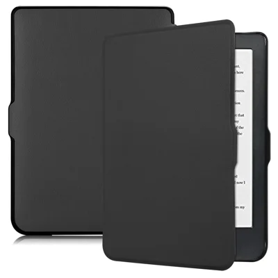 PU Leather Smart Magnetic Flip Casing for Kobo Clara HD 6.0 inch - Black