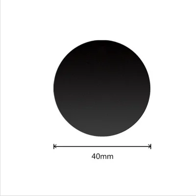 Customizable Universal Mount Metal Plate (Compatible with Magnetic Mounts) - Round / Black / Without Hole