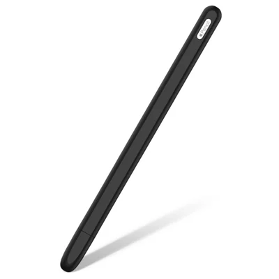 Soft Silicone Touch Pen Stylus Protective Cover for Apple Pencil (2nd Generation) - Black