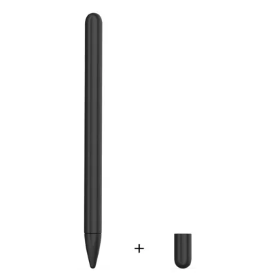 Silicone Stylus Pen Cover Protector Case with Cap for Huawei M-Pen lite - Black