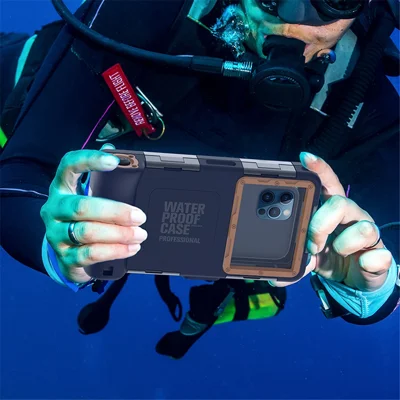 SHELLBOX Diving Case II 15m Underwater Universal Full Body Phone Shell IPX8 Waterproof Cover with Anti-Lost Rope - Blue