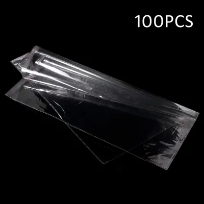 100Pcs/Lot Ultrathin Transparent PE Packing Bag for Accessories / Cloth, Size: 44.5 x 35cm