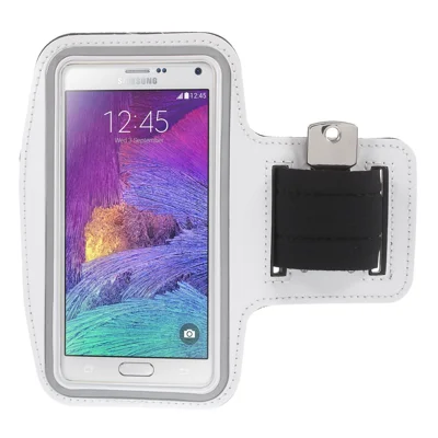 Running Jogging Sports Gym Armband for Samsung Galaxy Note 4 N910 / Note 3 N9000 / Galaxy A7 SM-A700F - White