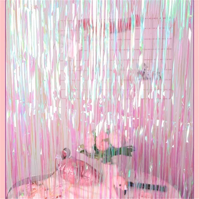 Colorful Christmas Curtain Background Decorative Home Party Wedding Decor 1x2m