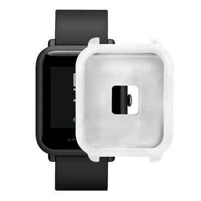 Soft Silicone Protector Watch Shell Case for Huami Amazfit Youth Edition - White