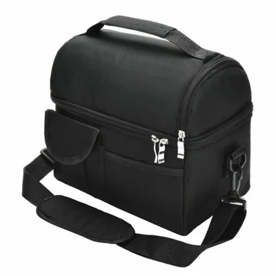 Isolierte Lunchbox Thermos Kühler Erwachsene Tote Lunchbox - Schwarz