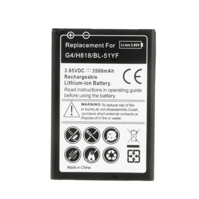 Batterie de remplacement Li-ion 3500mAh pour LG G4