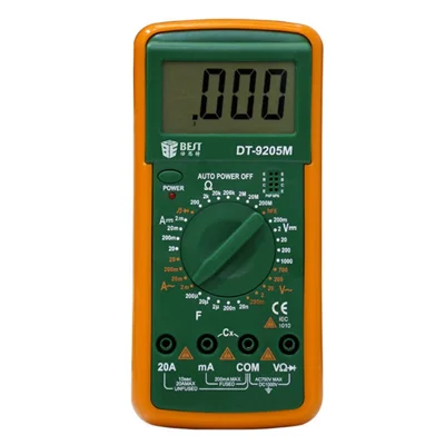 Melhor BST-9205M LCD Multímetro Digital Multímetro Handheld AC/DC Dispositivo - Verde + Laranja