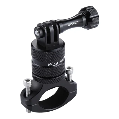 PULUZ 360 Gradi di Rotazione Bicicletta Adattatore Staffa in Alluminio per Manubrio con Vite per Fotocamera GoPro 5 - Nero