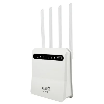 C521-E Cat7 4G Wireless Router 5 LAN Ports WiFi Hotspot with SIM Card Slot, Eurasian Version (without Battery) - US Plug