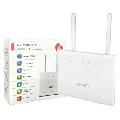 R311-E Eurasian Version Home CPE LTE 4G Router SIM Card WiFi Sharing Single Ethernet Port Router - EU Plug