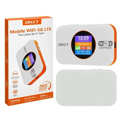 DNXT MF967-E 4G Router Mobile WiFi Portatile WiFi6 Wireless Repeater Supporta WPS / Scheda SIM / DMZ, Versione Eurasia - Bianco
