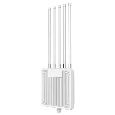 HW3000L 3000Mbps WiFi 6 Outdoor Access Point IP67 Waterproof 2.4 / 5G Dual Band High Gain Antenna POE Router - White Antenna