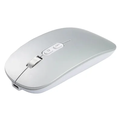 COTECI 84005 Wireless Mouse Bluetooth-Compatible 3 DPI Levels Type-C Charging Mute Design - Silver