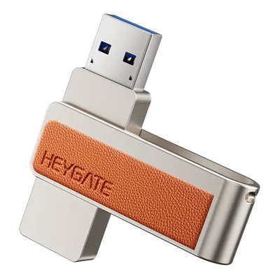 HEYGATE U1 64GB USB 3.2 Flashdrive 150MB/s Hoge Snelheid Metalen Draaientwerp Geheugenstick U-schijf voor PC, Printer, Projector