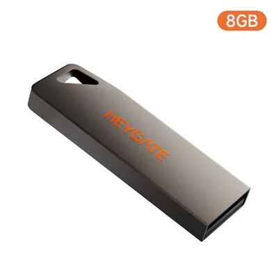 HEYGATE TU10 8GB USB Flash Drive Mini Pendrive Aluminum Alloy USB 2.0 Memory Stick Plug and Play