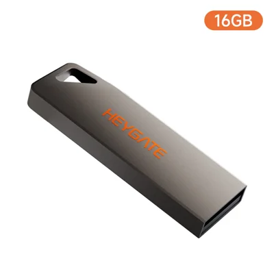 HEYGATE TU10 16GB USB Flash Drive Mini Pendrive Aluminum Alloy USB 2.0 Memory Stick Plug and Play