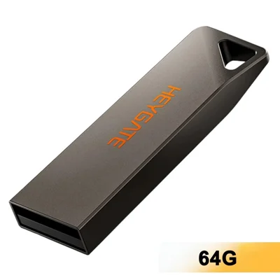 HEYGATE TU10 64GB USB Flash Drive Mini Pendrive Aluminum Alloy USB 2.0 Memory Stick Plug and Play