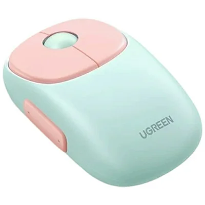 UGREEN MU102 Wireless Mouse 2.4G Bluetooth-compatible 4 DPI Levels Type-C Rechargeable Silent Click - Pink